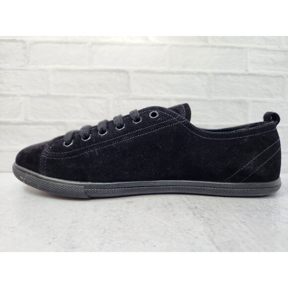 Prada Black Suede Lace Up Sneakers Women's Size 39 (US 8.5 - 9) With Dust Bag - Picture 8 of 11